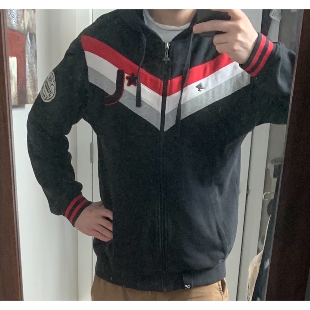 Black and Red Men's Hoodie - Picture 4 of 6